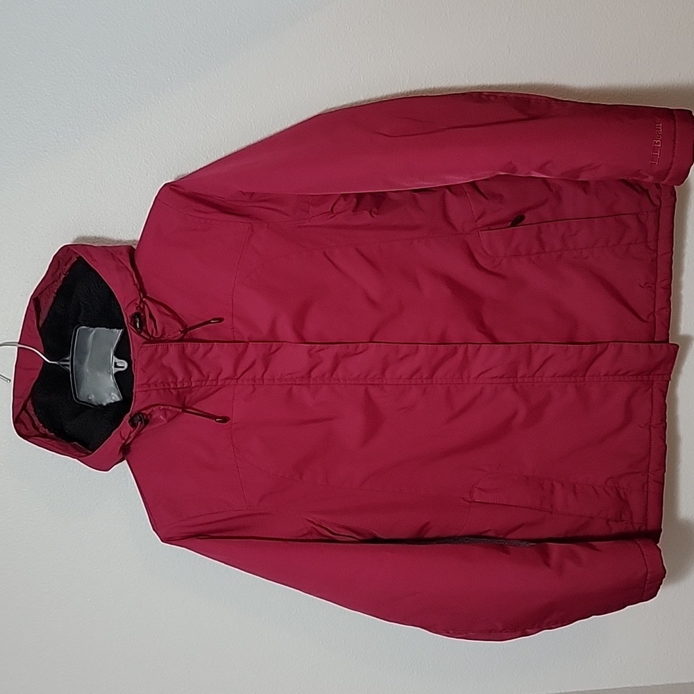 L.L. Bean Raspberry Red Winter Warmer Jacket Coat, Size Small